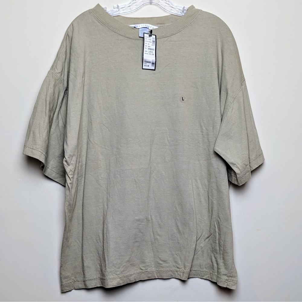 The Limited Vintage 90s Tan Beige Men's T Shirt Size Large DS NOS NWT